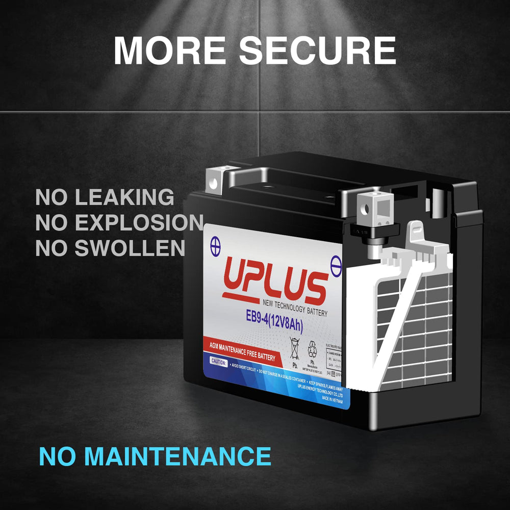 UPLUS YTX9-BS terminals with protective caps prevent corrosion during mounting.