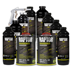 U-POL Raptor Tintable bed liner bottle close-up showing tintable base for durable color