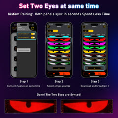 UPONELED Devil Eyes Light app control with iPixel Color for customization.