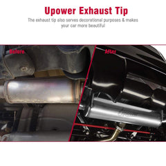 Upower muffler installed on exhaust system demonstrating straightforward integration