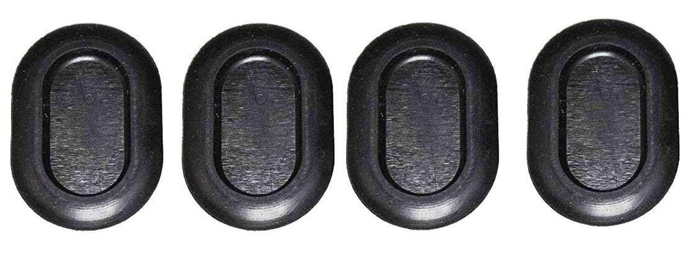 Upper Bound premium oval drain plug close-up in durable black rubber