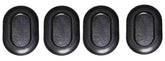 Upper Bound premium oval drain plug close-up in durable black rubber
