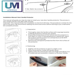 Upromax durable clear film guards door handles from daily wear.