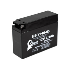 Installation-ready image demonstrates how the battery fits Yamaha TTR110E compartments.