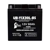 UpStart Battery YIX30L-BS replacement front view for easy installation