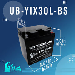 Upstart Battery YIX30L-BS sealed AGM construction resists vibration on rugged trails