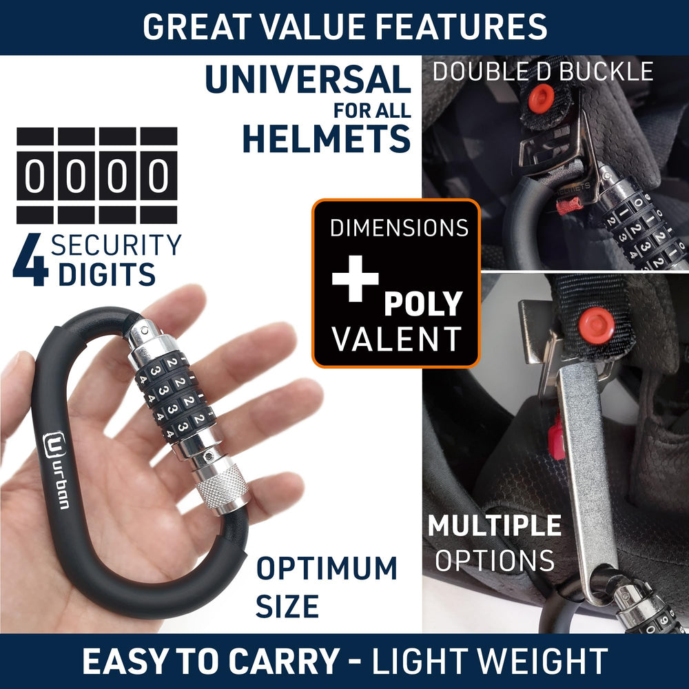 T Buckle extension secures helmets, bikes, and luggage with versatile fit.