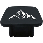 URHWYTV trailer hitch cover with logo pattern protects the receiver from dirt