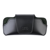 URIZZD car visor sunglasses holder with leather exterior protects glasses on the go.