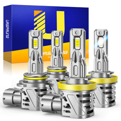 Ursprung H11 9005 bulbs front view with bright illumination for safer night driving