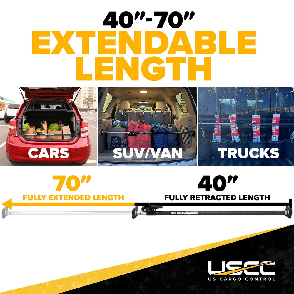 US Cargo Control cargo bar with 1-inch diameter steel rod for strong performance