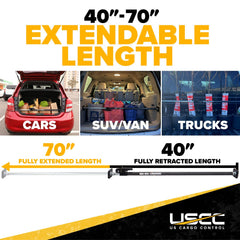US Cargo Control cargo bar with 1-inch diameter steel rod for strong performance