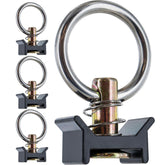 US Cargo Control single stud fitting on L-Track creating flexible tie-down points