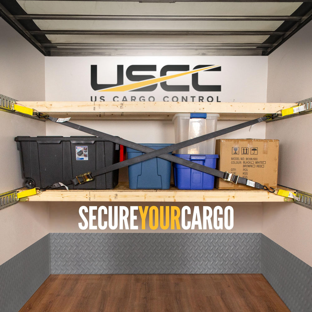 US Cargo Control bright yellow tie-down for quick visual checks