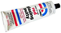 U.S. Chemical & Plastics red glazing putty ready-to-use for filling imperfections in metal.