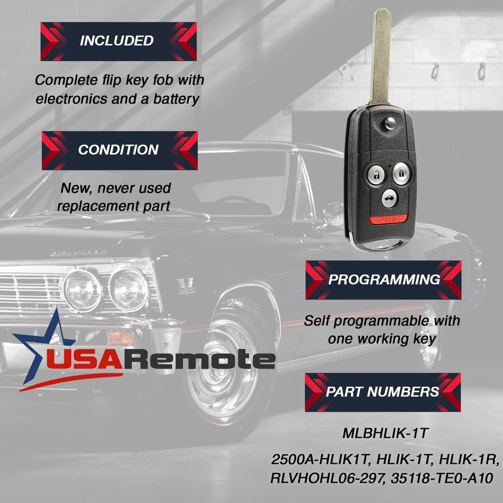 USARemote Acura ZDX key fob front view for seamless entry