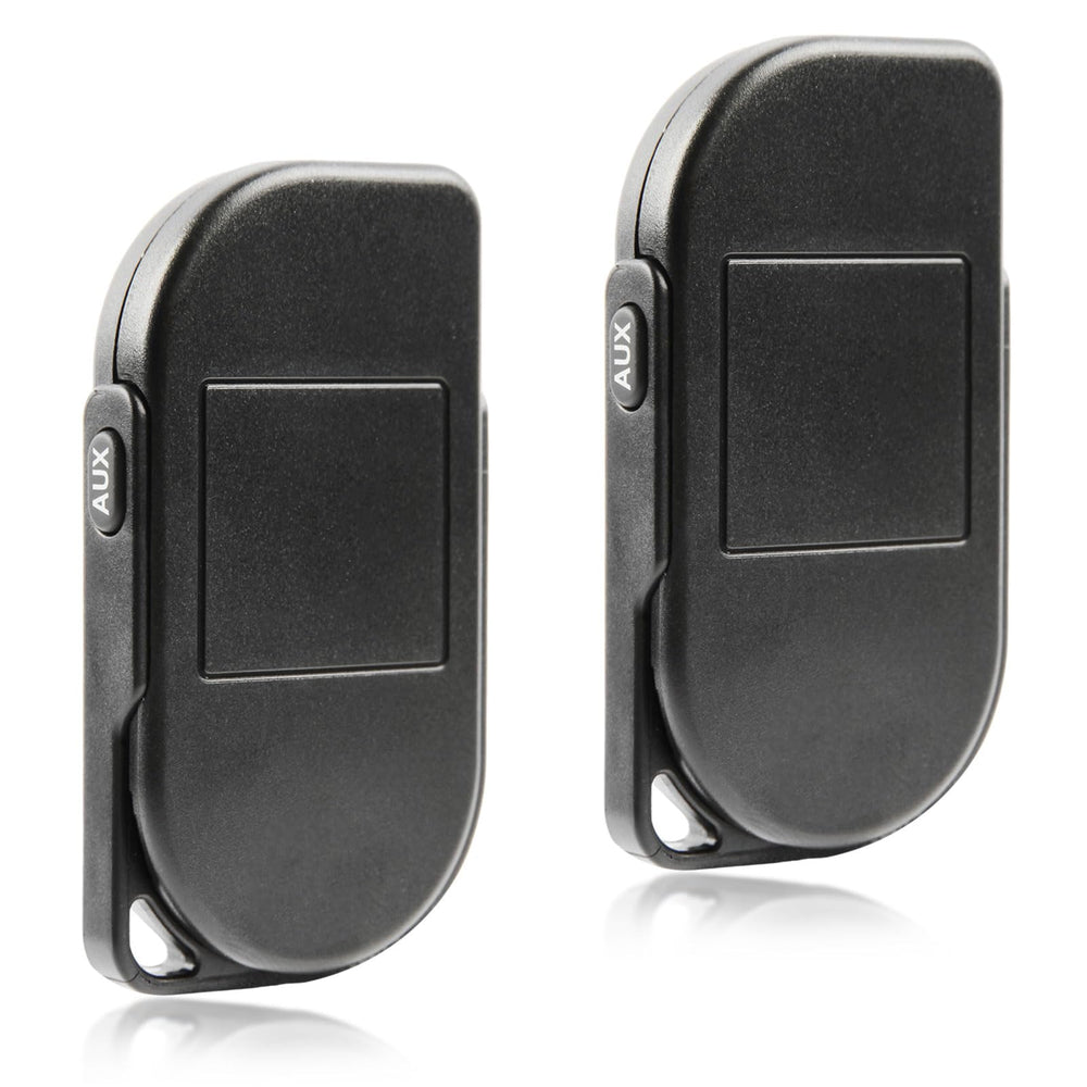 USARemote 2X keyless remote buttons close-up showing Lock, Unlock, Start.