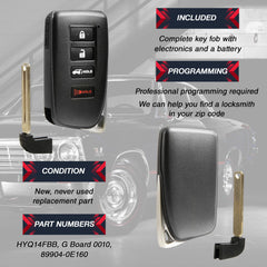 USARemote key fob with pre-installed battery, ready to program