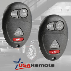 USARemote key fob for Buick Regal, back view showing simple programming