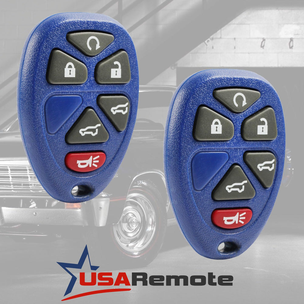 USARemote blue key fob front view, ready for installation.