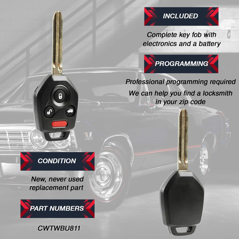USARemote Subaru Impreza remote with pre-installed battery.