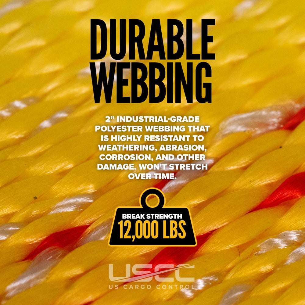 US Cargo Control 12,000 lb webbing for durable tie-down performance