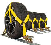 US Cargo Control adjustable tow dolly basket straps secure vehicles with 12,000 lb webbing