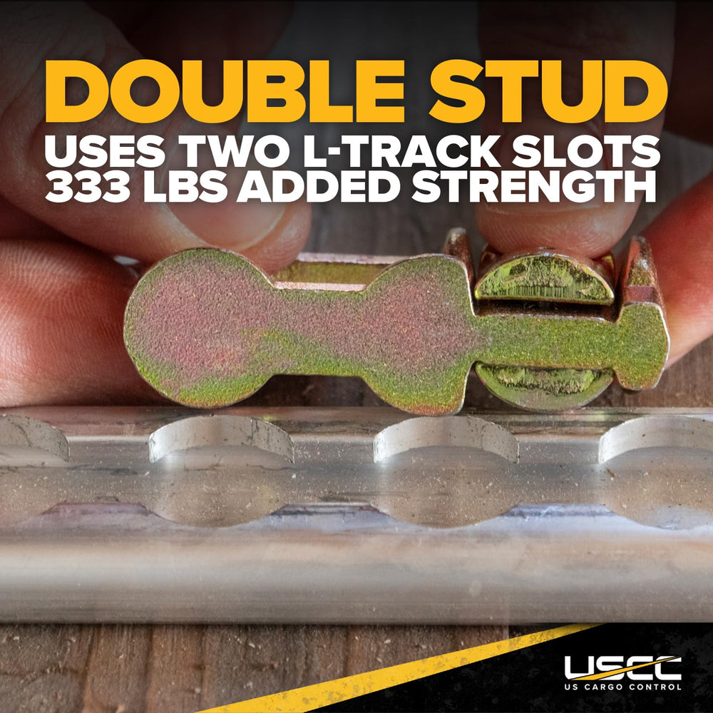 US Cargo Control L Track rail compatibility diagram showing versatile styles