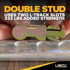 US Cargo Control L Track rail compatibility diagram showing versatile styles
