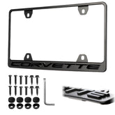 USR Unique Style Racing Corvette frame with stealth matte finish enhances exterior aesthetics.