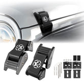 USR Skull edition hood latch left view showing rugged metal design and fitment