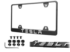 USR Unique Style Racing Tesla license frame front view with stealth black finish for a sleek upgrade