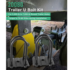Ussuray three-inch wide U-bolts ensure precise fit for round axles.