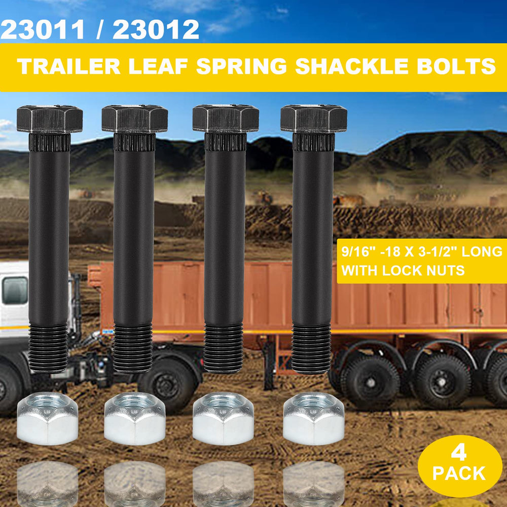 Ussuray 18 TPI shackle bolts, 3-1/2 inch length for 6000-7000 lb axles