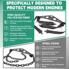 Ustinian rust-resistant coating on lifting plates for durability.