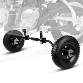 USTPO dirt pit bike training wheels with universal fitment on a 50cc model for steady practice