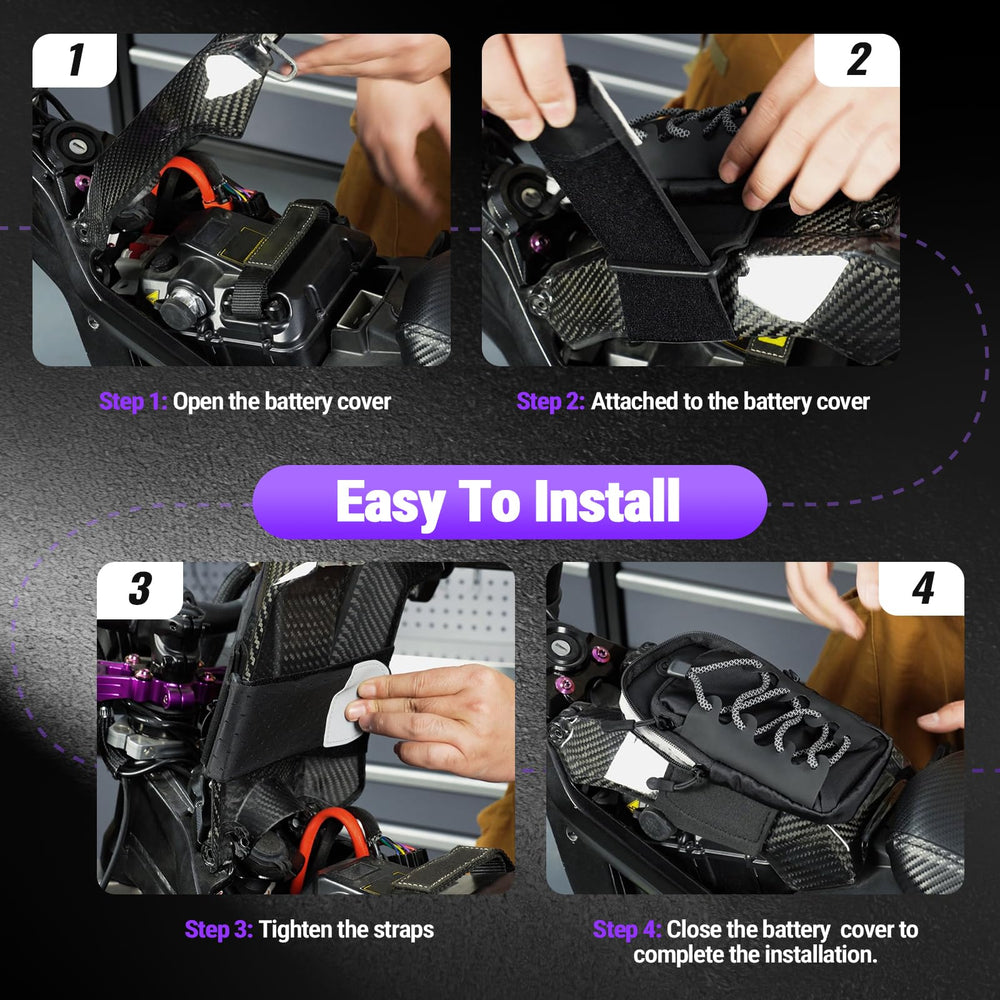 USTPO anti-slip backing ensures bag stays in place during aggressive riding