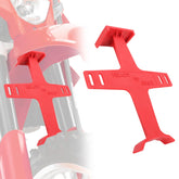 USTPO universal fork guard brace installed during transport to protect fork seals.