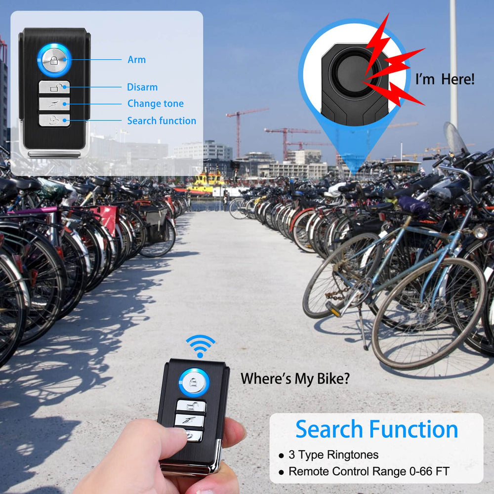 USUPERINK wireless range up to 66 feet helps locate a parked bike