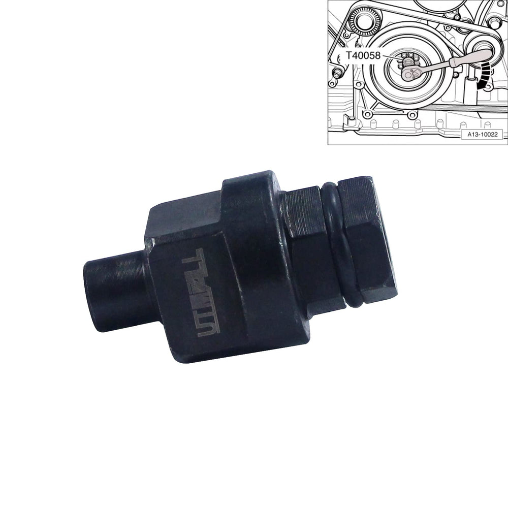 UTMALL T40058 crank pulley turning tool for Audi models supports precise turning