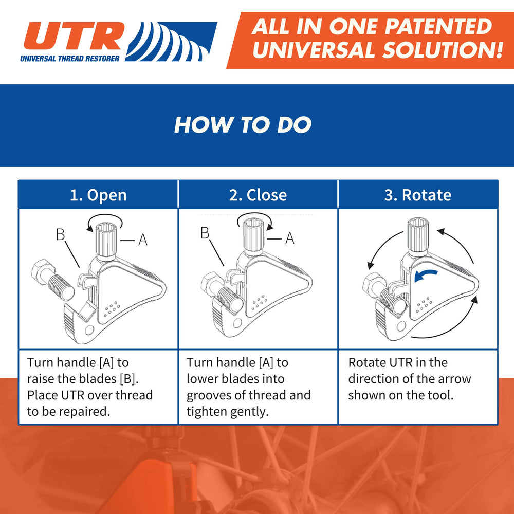 UTR bolt cleaning scene preps bolt for repair