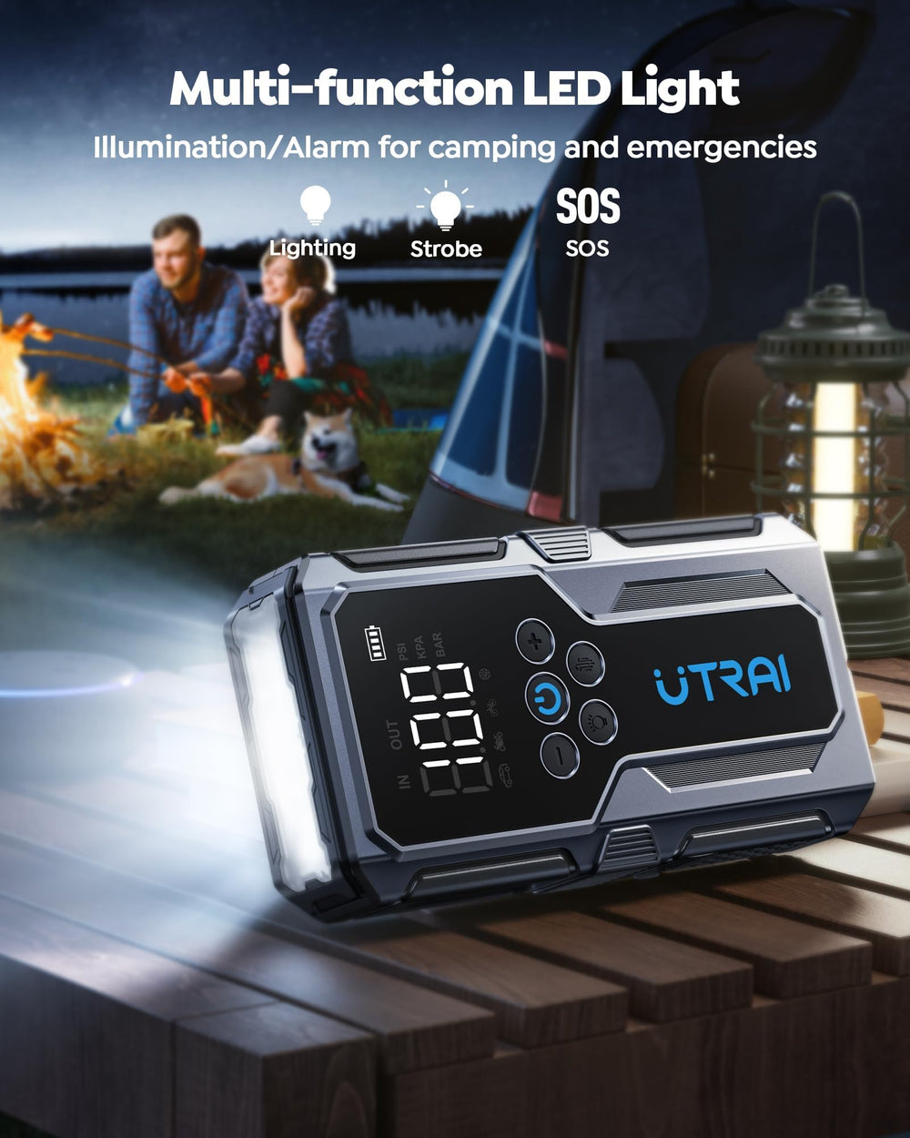UTRAI JS-9 smart jumper cables indicate safe connection