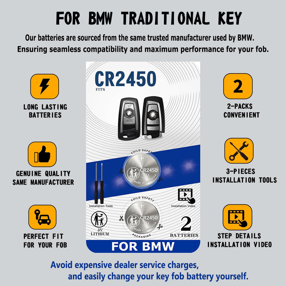 UUAM CR2450 OEM-grade battery for reliable key fob power