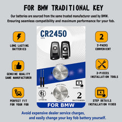 UUAM CR2450 OEM-grade battery for reliable key fob power