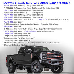 UVYMZY vacuum pump 904-214 side view, 12V electric unit for HVAC and brakes.