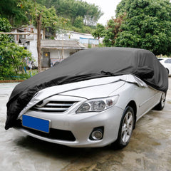 uxcell car cover side view demonstrating universal sedan fit and durable protection.