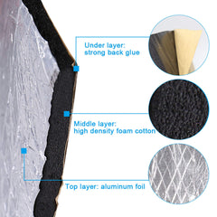 uxcell insulation mat installed on a door panel for quieter cabin