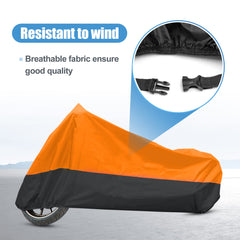 uxcell XXL cover showing waterproof inner coating shielding bike from rain.
