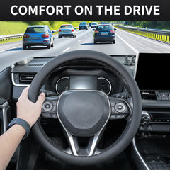Uxcer steering wheel cover easy installation with no tools or stitching required