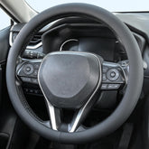 Uxcer Nappa leather steering wheel cover fits 14.5–15 inches, snug protection from sun